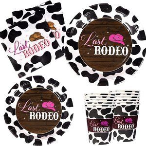 16 Sets Last Rodeo Bachelorette Party Supply Diningware Sets X003BHLNQ5